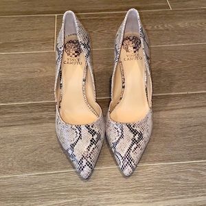 Vince Camuto snake skin heels